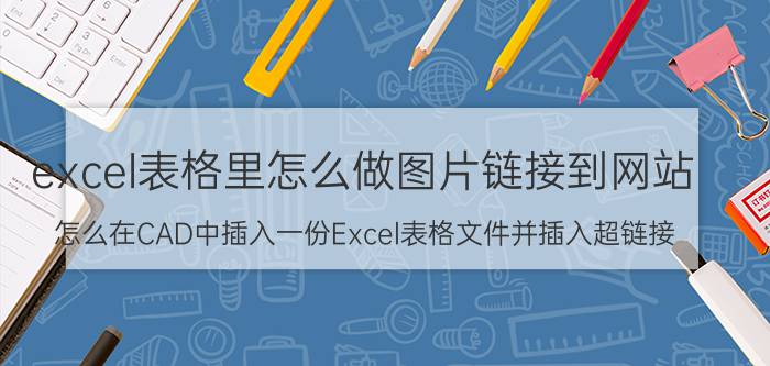 excel表格里怎么做图片链接到网站 怎么在CAD中插入一份Excel表格文件并插入超链接？